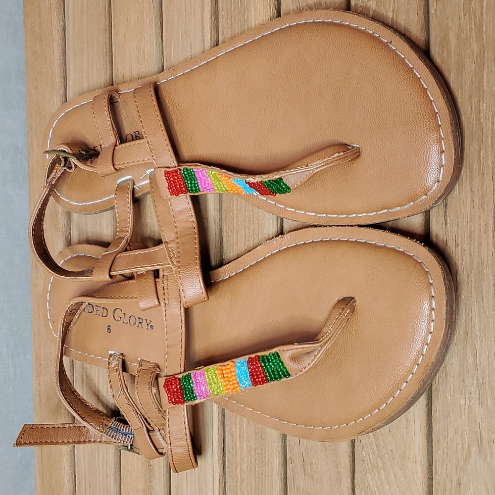 Faded Glory Sandals, Beaded Design